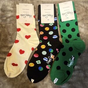 NWT Cotton Happy Socks Polka Dot Collection
